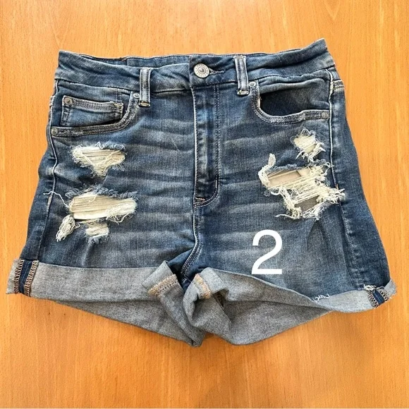 American Eagle and STS blue jean shorts bundle of 3 pairs - Picture 4 of 7
